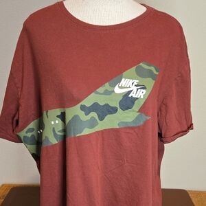 Nike Air Force 1 Bomber Maroon Camo Tee